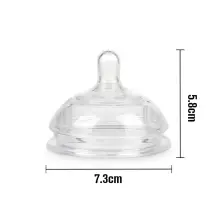 Haakaa Silicone Anti-Colic Nipples Art.BHK067-M Silikona pretkoliku knupītis ar platu kakliņu M izmērs, 3+,2 gab