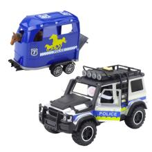 WOOPIE Police Off-Road Vehicle Set with Horse Trailer