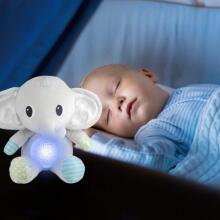 WOOPIE BABY Плюшевый Слон с Проектором и Успокаивающей Музыкой 12 Мелодий