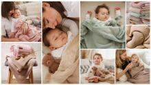 1671/03 COTTON BLANKET WITH FLANNEL UNDERLAY DARK BEIGE