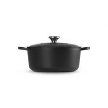 Čuguna katls apaļš &Oslash;34cm / 12L matēti melns 