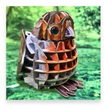 MAKEBUG 3D papīra puzle Sarkanrīklīte, MB-D-0025