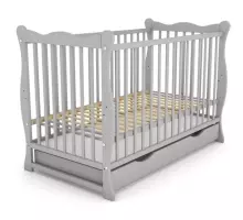 Bocian Kids Julia Art.267908 Grey Bērnu gultiņa ar atvilktni , 120x60 cm,