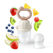 Babyono Twist-out baby food feeder Art.1551/03 Dino Brown силиконовoe cитечко для кормления свежими овощами (Ниблер)
