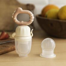 Babyono Twist-out baby food feeder Art.1551/03 Dino Brown силиконовoe cитечко для кормления свежими овощами (Ниблер)