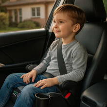 Car Booster Seat for Children i-SIZE Height 125-150 cm Cup Holder ECOTOYS