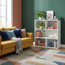 Modern Standing Shelf for Living Room and Bedroom 3 Levels White ModernHome