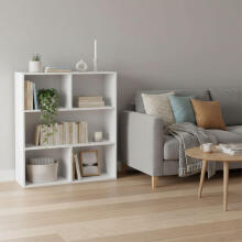 Modern Standing Shelf for Living Room and Bedroom 3 Levels White ModernHome