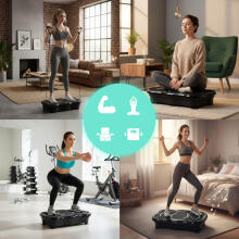 Anti-Cellulite Vibration Platform Massager with Expanders + Remote ModernHome