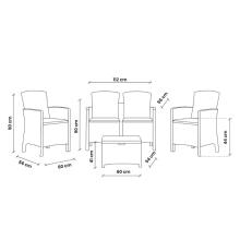 Комплект садовой мебели Set Lido 2 Storage коричневый