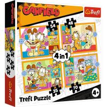 TREFL GARFIELD Pužļu komplekts 4 in 1
