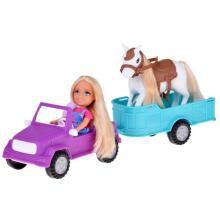 WOOPIE ROYAL Lelle Niki komplekts ar zirgu, auto un piekabi