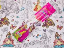DA Coloring Tablecloth Princesses Art.KDTC0005 Krāsojamais galdauts - Princeses