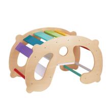 WOOPIE GREEN Wooden Rainbow Rocker and Bridge 2in1 Montessori FSC