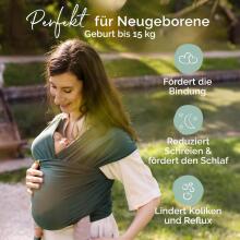 Boba Wrap Sling  Art.268695 Serenity Organic Rainforest Многофункциональный слинг - платок