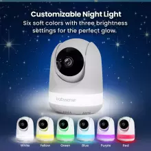 Babysense Video Baby Monitor Max View Pro Art.268721 Video Baby Monitor with 2 Cameras, Non Wifi, Split Screen, Night Light & Sound Machine