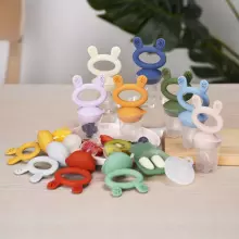 Haakaa Fresh Food Feeder Mini Combo Art.BHK154-PG Pea Green силиконовoe cитечко для кормления свежими овощами