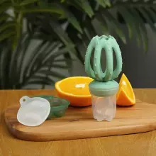 Haakaa Octopus Freeze-N-Feed Mini Combo Art.BHK150-BH Blush  силиконовoe cитечко для кормления свежими овощами