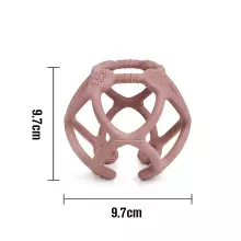 Haakaa Silicone Teething Ball  Art.TPS017-B Blush Augstākas kvalitātes - silikona grabulis (100% dabisks)