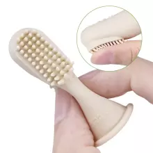 Haakaa  Silicone Finger Toothbrush  Art.TPS036-SG Suva Grey Silikona pirksta uzgalis - zobu birste zobu kopšanai un smaganu masāžai,2 gab