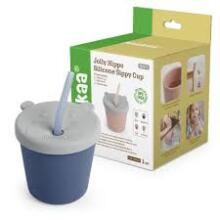 Haakaa Silicone Sippy Cup Art.BHK151-BS Blue Silikona mācību krūze ar salmiņu, 150ml