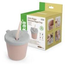 Haakaa Silicone Sippy Cup Art.BHK151-BH Blush   Силиконовая обучающая кружечка с соломкой, 150 мл.