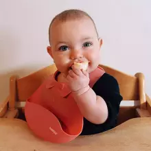 Haakaa Silicone Bib Art.UTE63-BH Blush Baby bib made of 100% high quality silicone