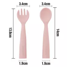 Haakaa Silicone Cutlery Set Art.UTE74-B Bluestone Soft silicone spoon (2 pcs.)