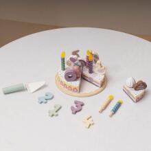 TOOKY TOY Koka Dzimšanas Dienas Kūka Griezšanas Rotaļlieta ar Velcro