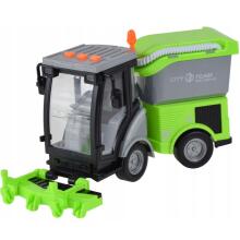 WOOPIE City Sweeper 1:16 Green Sound and Light Effects