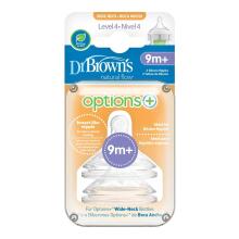 Соска Dr. Brown's WN4201 с широким отверстием уровень 4 для бутылочек OPTIONS+ 2-Pack