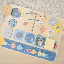 TOOKY TOY Koka Izglītojošā Dēļa Montessori Astronauta Kosmosa Kuģis