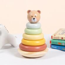 TOOKY TOY Koka Sensora Pužļa Lācis Sensora Krāsains Stiprinātājs