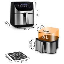 Фритюрница без масла Air fryer 8l Berdsen 1700W BD-659 серебристая