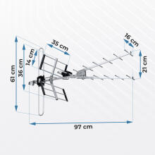 Virziena Āra TV Antena Ultra HD 4K Berdsen BD-954
