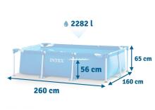 Intex 28271 2-in-1 Frame Pool 260 x 160 x 65 cm