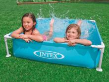 Мини каркасный бассейн для детей бирюзового цвета 122 x 122 x 30 см INTEX 57173
