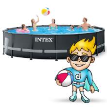 Intex 26326 20-in-1 Frame Pool 488 x 122 cm + Free Scooter