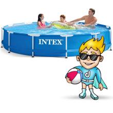 Intex 28212 366 x 76 cm 16-in-1 rāmis baseins + burbuļu mašīna BEZMAKSAS