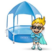 Детский каркасный бассейн с навесом 183 x 38 см INTEX 28209