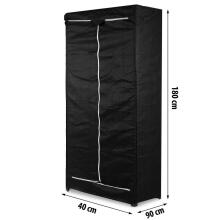 Protective cover for shelf 180 x 90 x 40 cm black