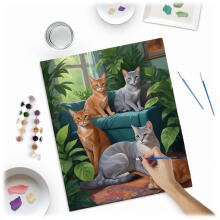 Картина по номерам Изображение 40x50 см Massido Коты
