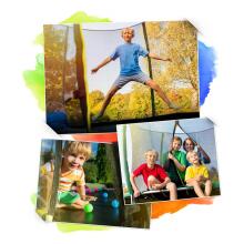 Shaped Garden Trampoline 8ft/252cm with Internal Net Neo-Sport