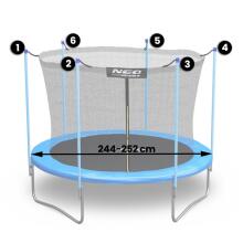 Internal net for trampoline 252cm 8ft Neo-Sport