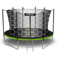 12ft/374cm Garden Trampoline with Safety Net and Ladder Neo-Sport