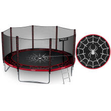 12ft/374cm Садовый Трамплин с Защитной Сеткой и Лестницей Neo-Sport