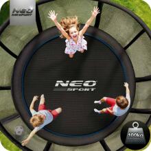 8ft/252cm Garden Trampoline with External Net and Ladder Neo-Sport