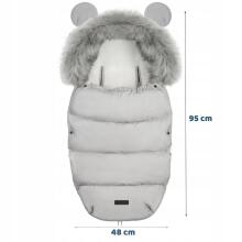 Ricokids Elmi Winter Footmuff Art.271126  Grey Тёплый спальный мешок для коляски/санок