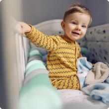 Ricokids gultiņas apvalks 3m - piparmētru un pelēks