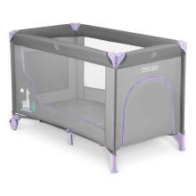 Ceļojumu gultiņa 125 x 65 x 78 cm RK-240 Pelēka-Lavanda